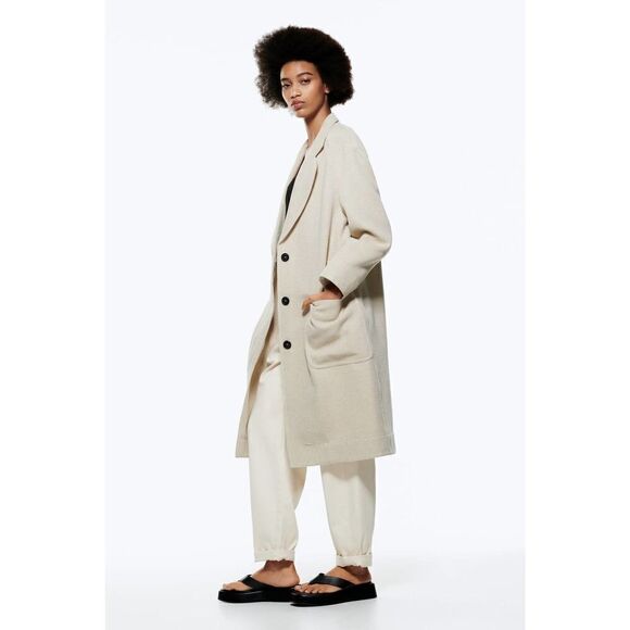 ZARA Rustic Coat Pockets New - Picture 1 of 9